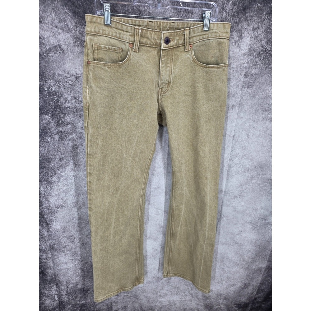 Rocker Denim Jeans Mens 33 X 32 Beige‎ Straight Leg Mid Rise Medium Wash Stretch